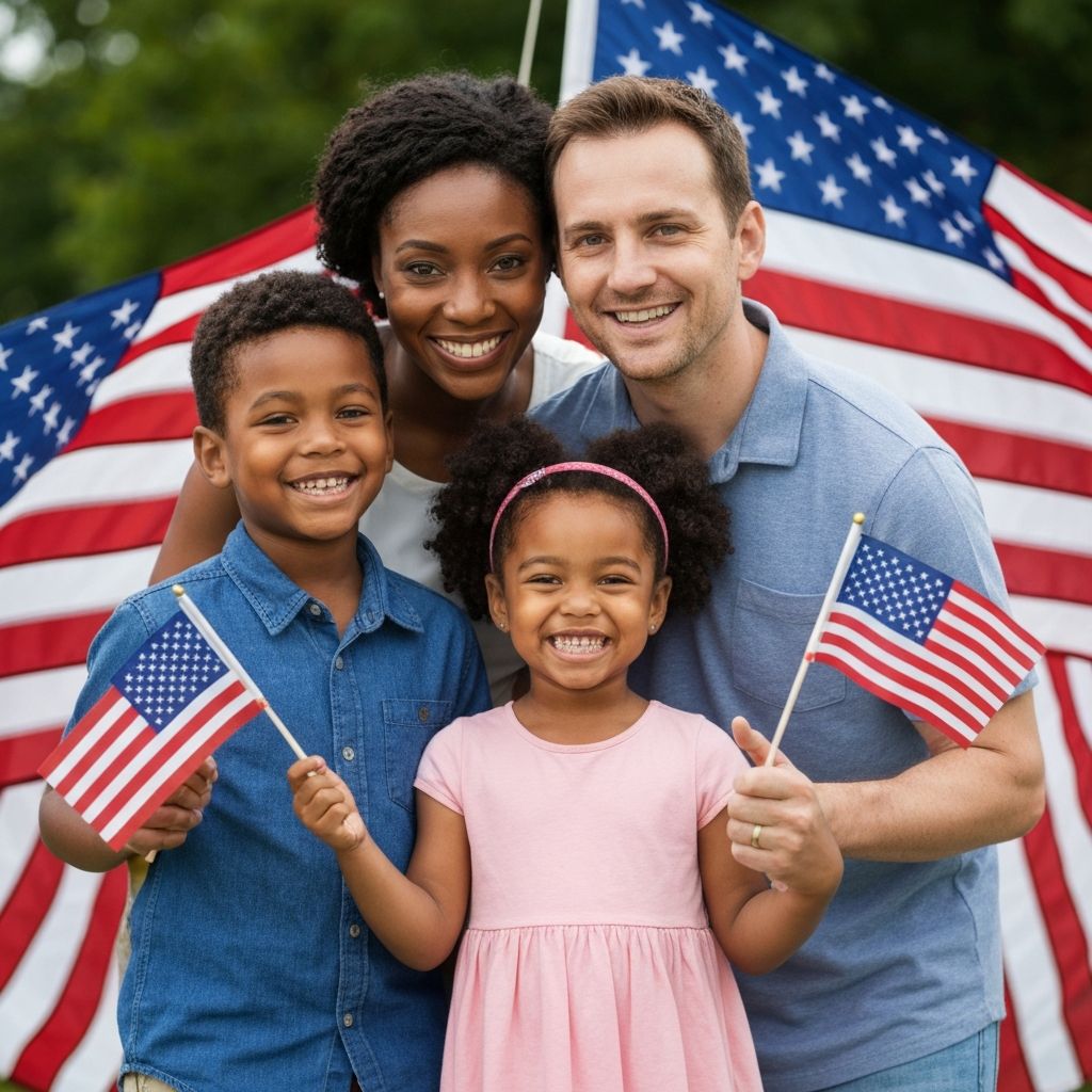 Family Celebrating American Citizenship - EB-5 Success